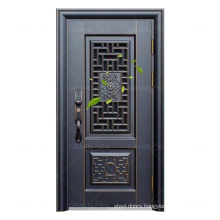 Top Supplier Black color Son-mother Design Front  Entrance Security Steel Door For Hotel